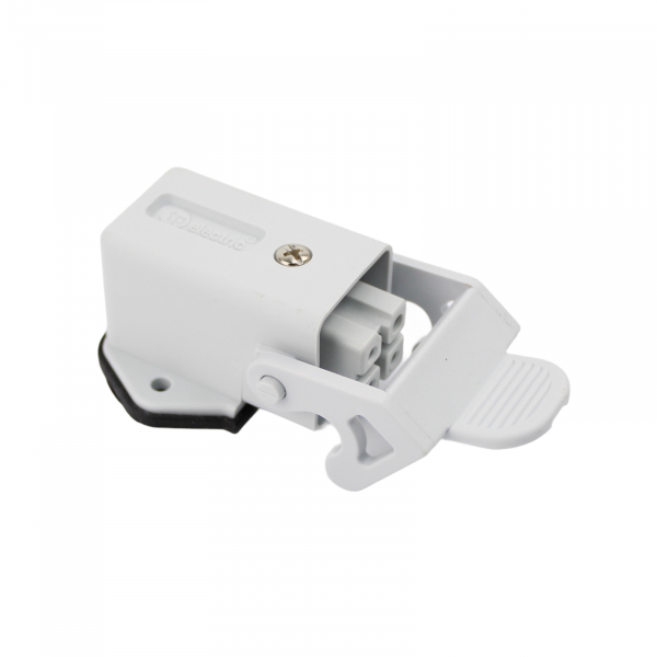 Industriesteckverbinder - Anbaugehäuse gewinkelt + Buchse 4 Polig 10A - Kunststoff